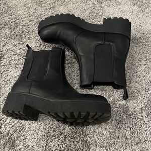 Chunky Black Booties
